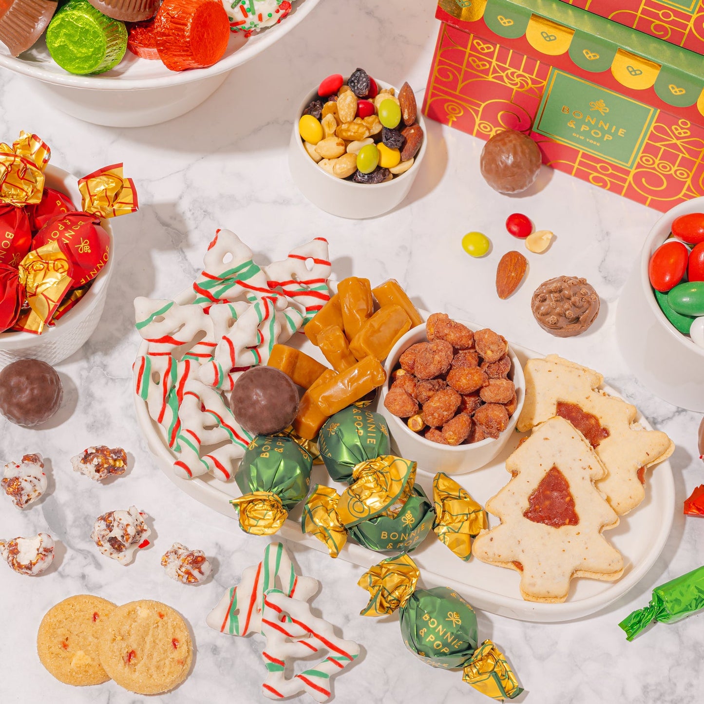 Three-Tier Holiday Chocolate Tower – Assorted Treats