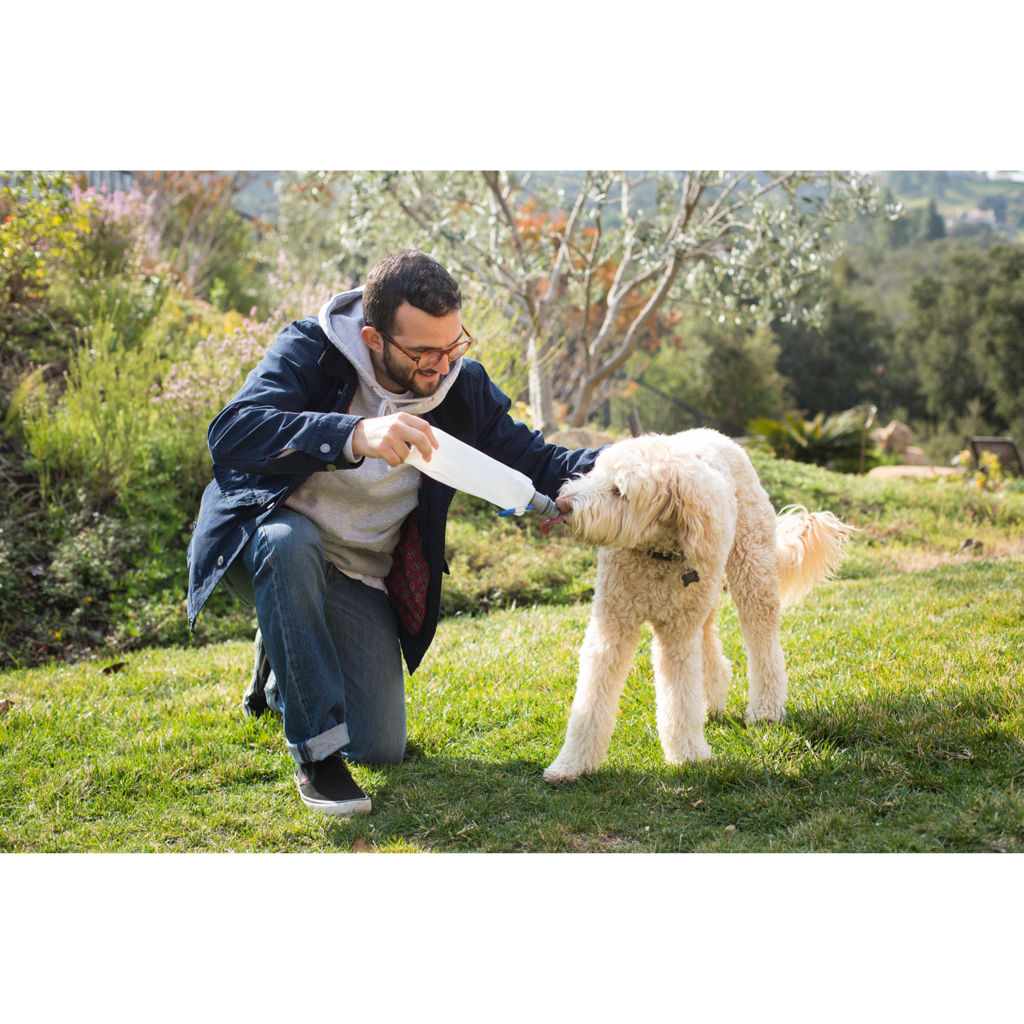 Vapur EZ-Lick Portable Dog Water Bottle — 23oz Foldable Hydrator