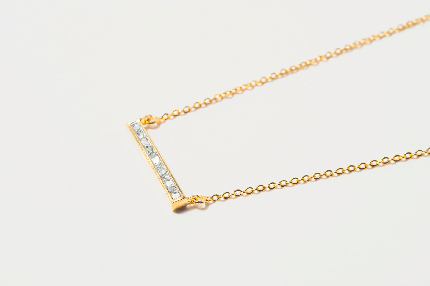 Emlyn Gold Vermeil Pendant Necklace with Raw Diamonds