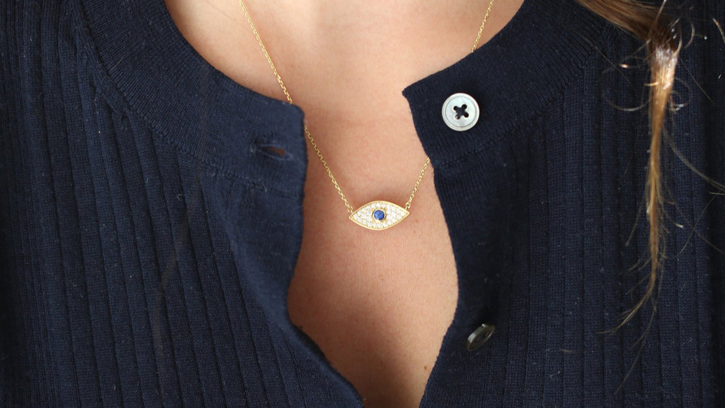 Evil Eye Diamond Necklace