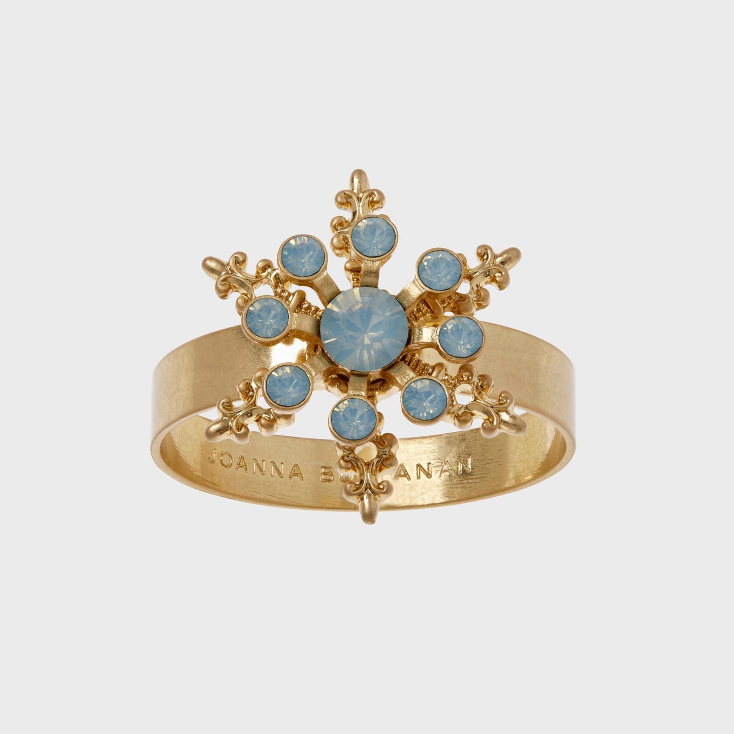 Classic Snowflake Pastel Skinny Napkin Rings Set of Four