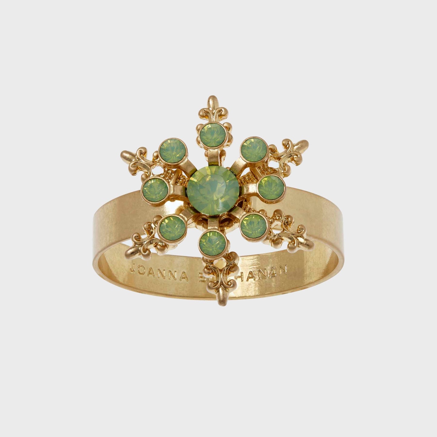 Classic Snowflake Pastel Skinny Napkin Rings Set of Four