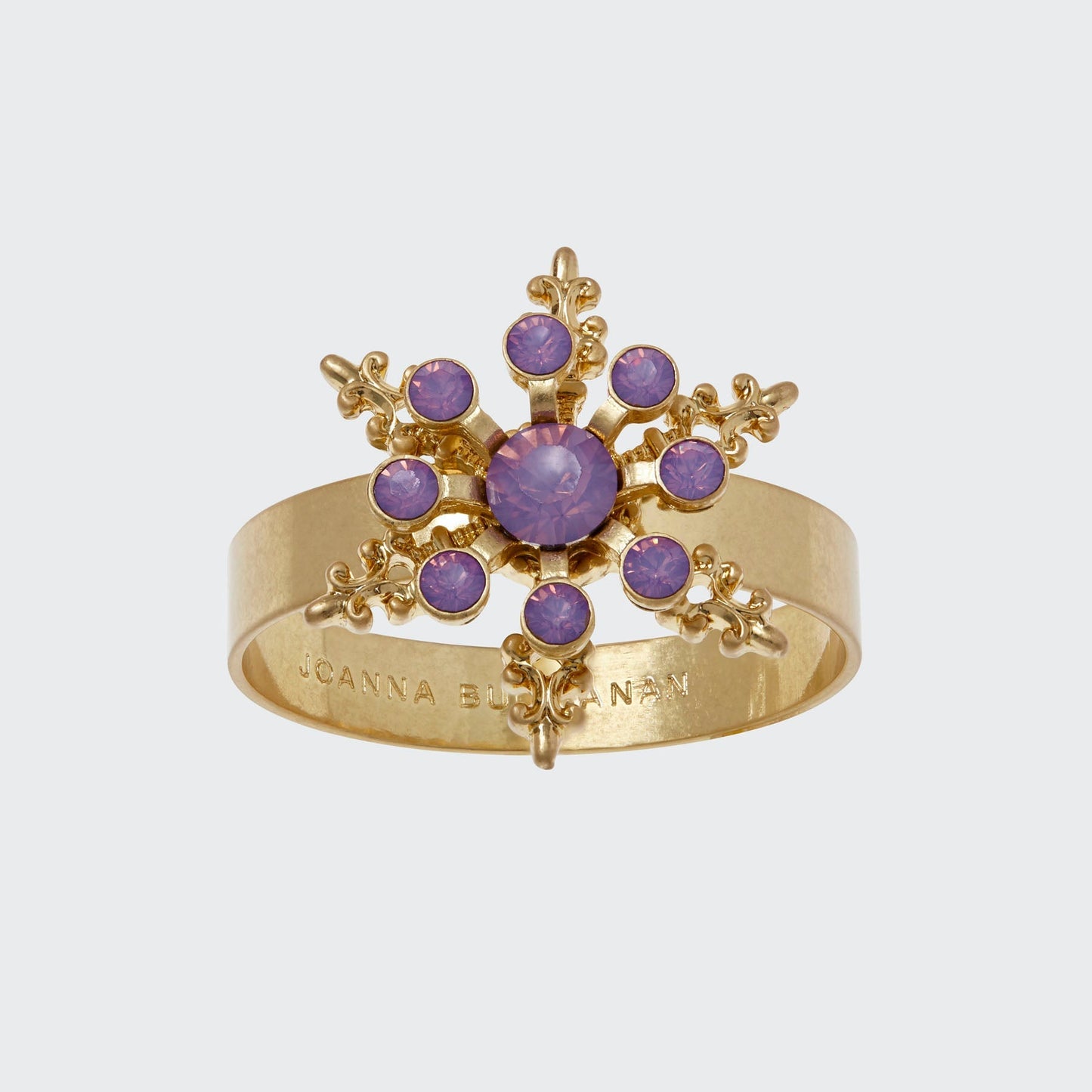 Classic Snowflake Pastel Skinny Napkin Rings Set of Four