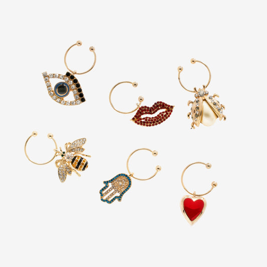 Lucky charm wine charms