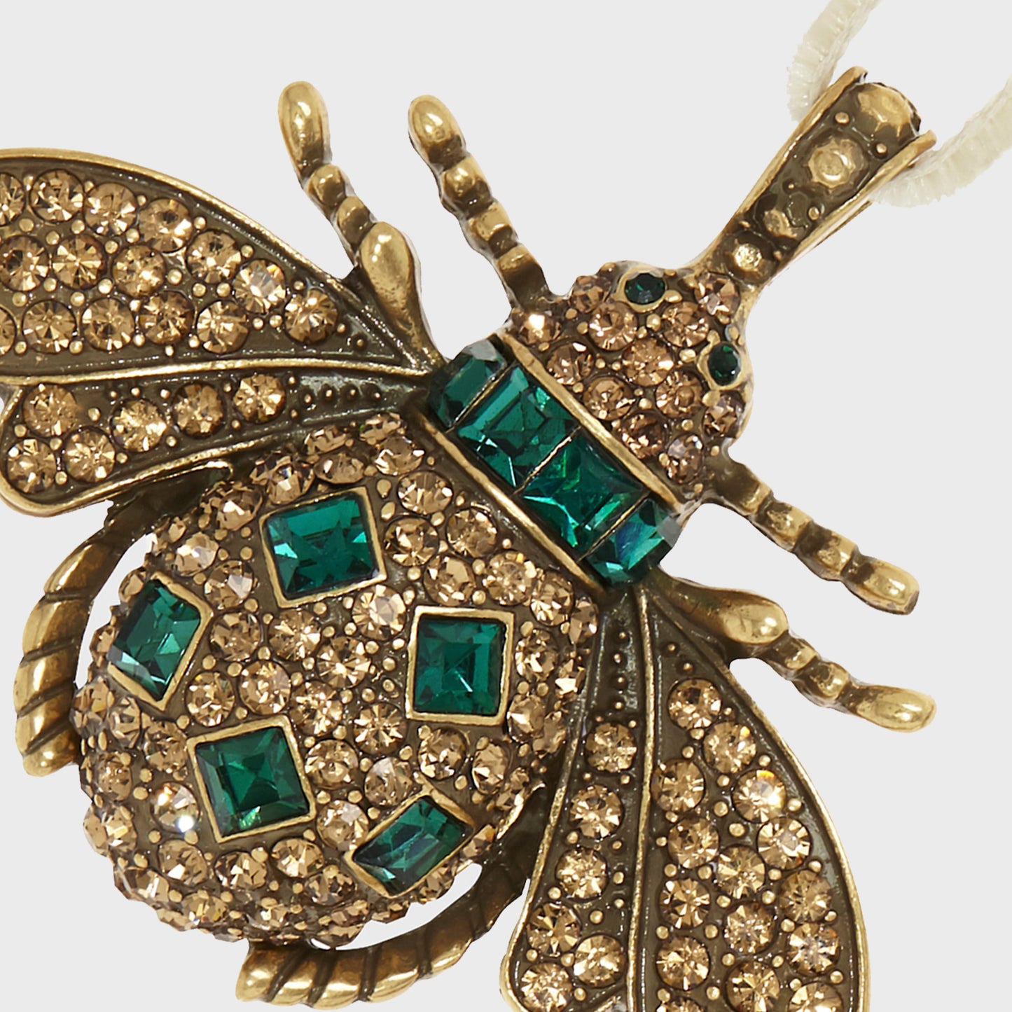 Jeweled insect hanging ornaments, ruby and emerald