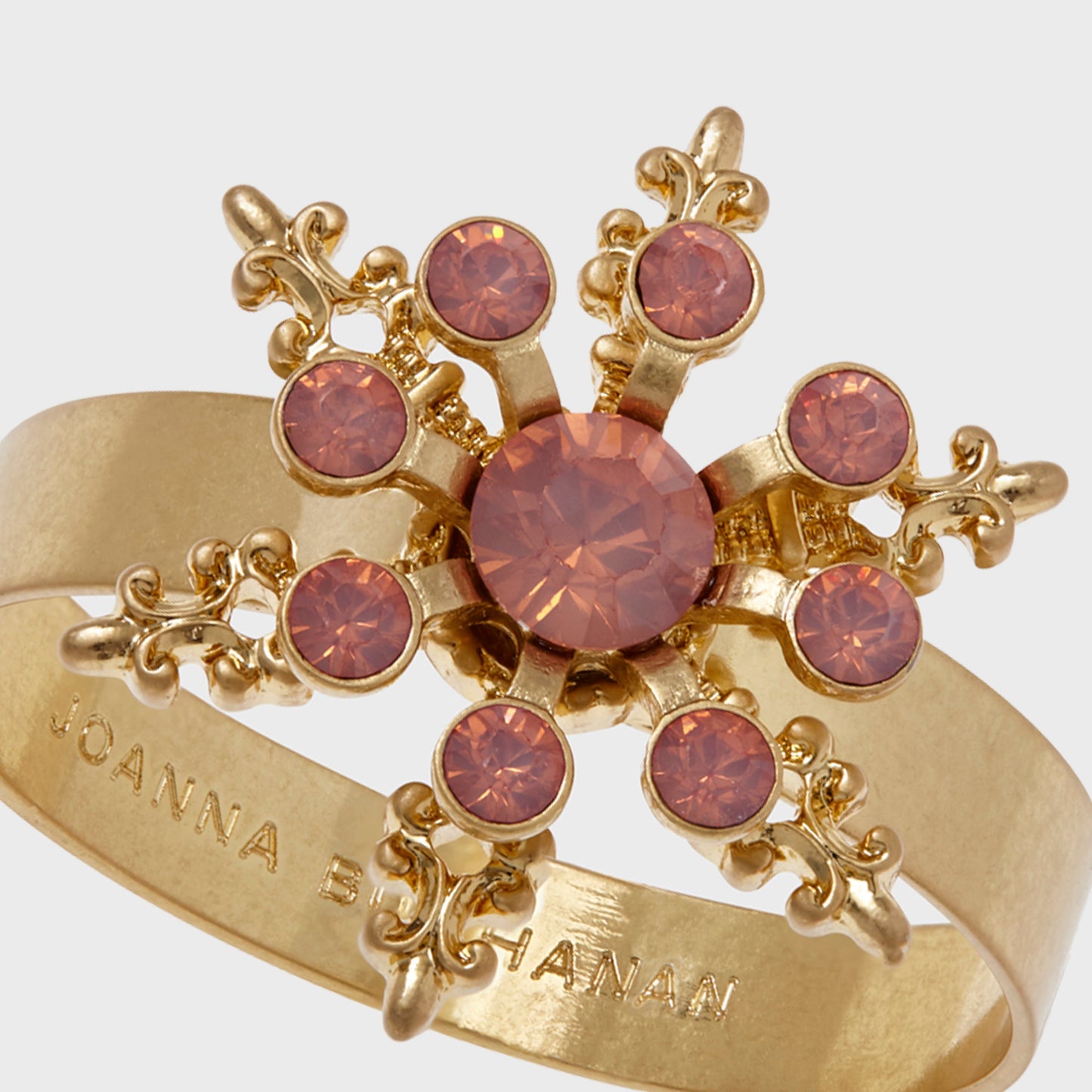 Classic Snowflake Pastel Skinny Napkin Rings Set of Four