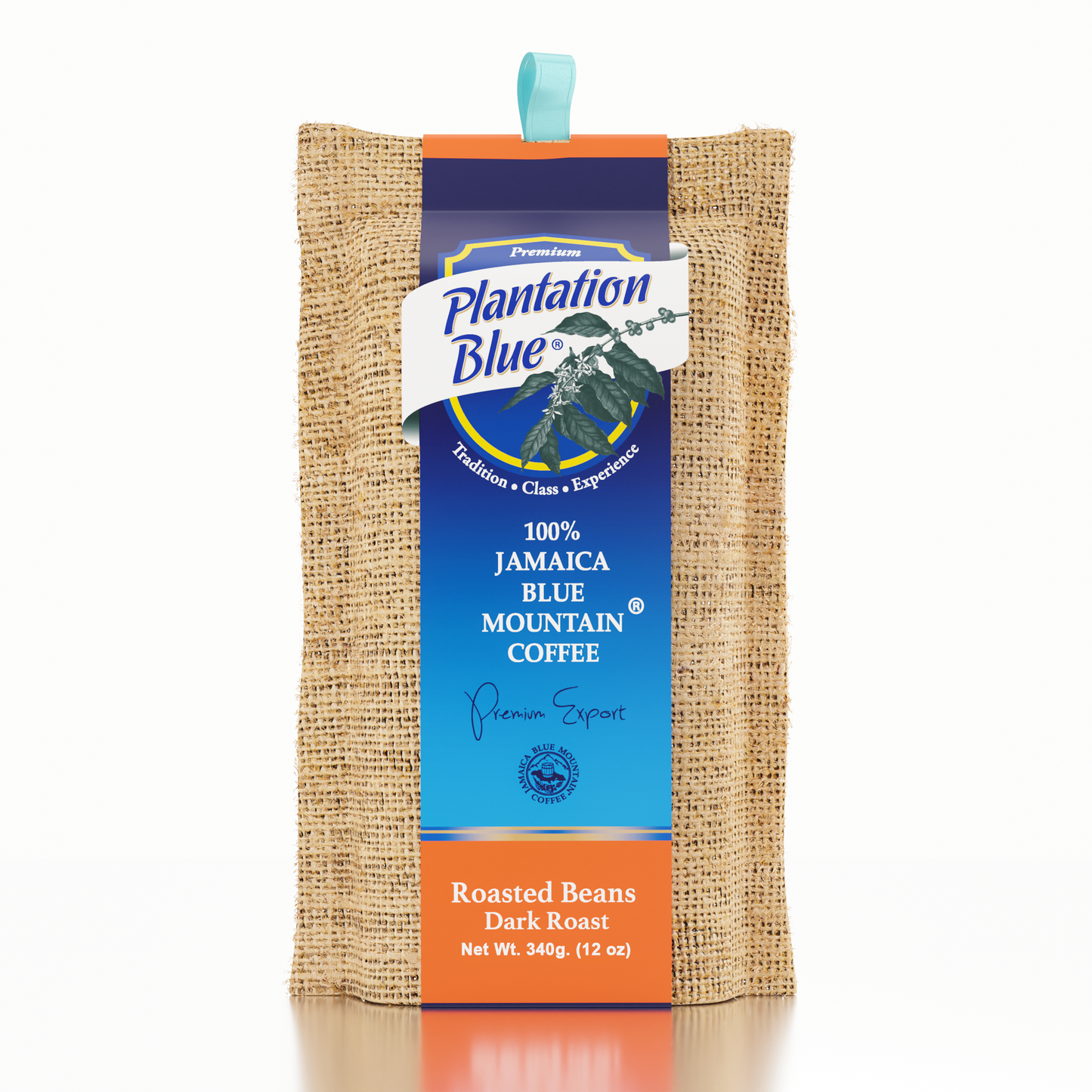 Plantation Blue Jamaica Blue Mountain Dark Roast Coffee 12oz Gift Bag