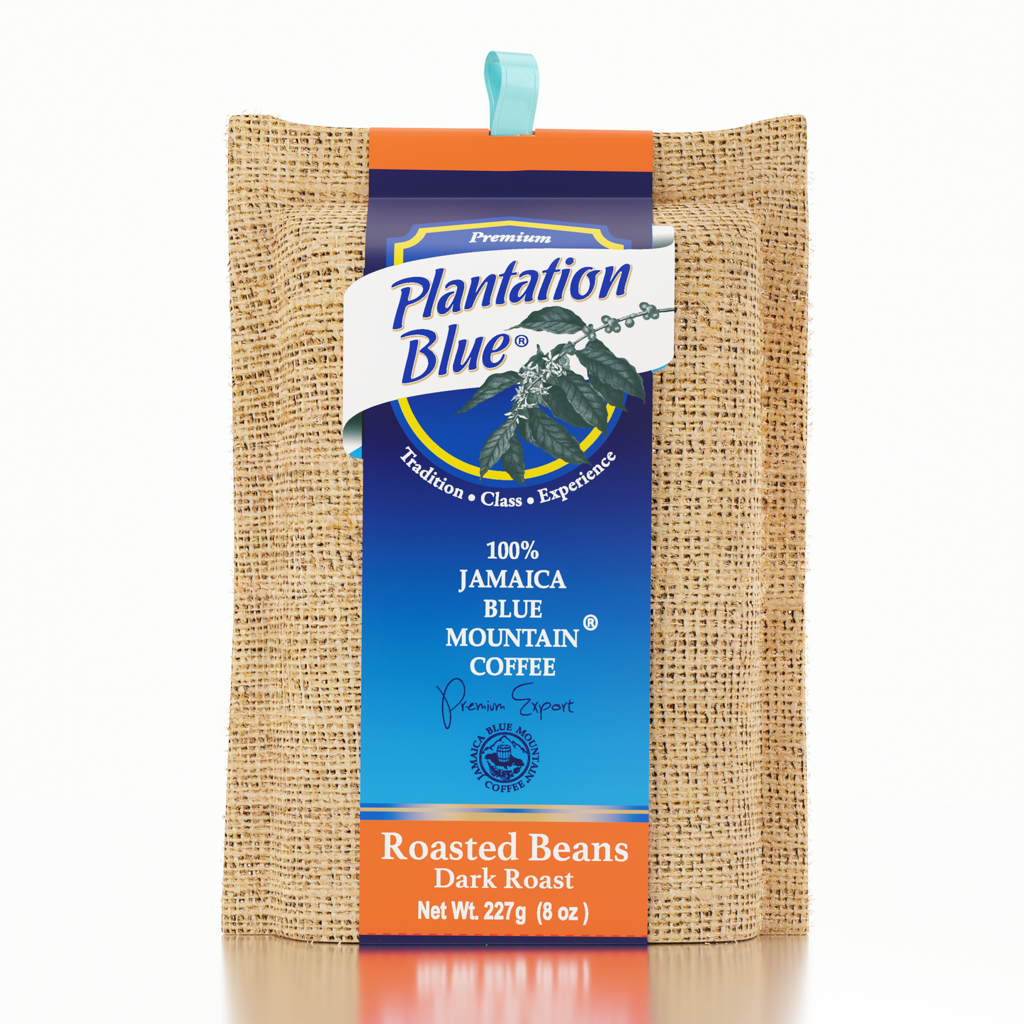 Plantation Blue Jamaica Blue Mountain Dark Roast Coffee 8oz Gift Bag