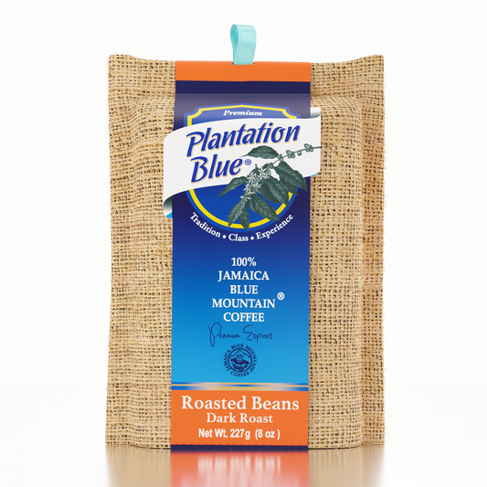 Plantation Blue Jamaica Blue Mountain Dark Roast Coffee 8oz Gift Bag