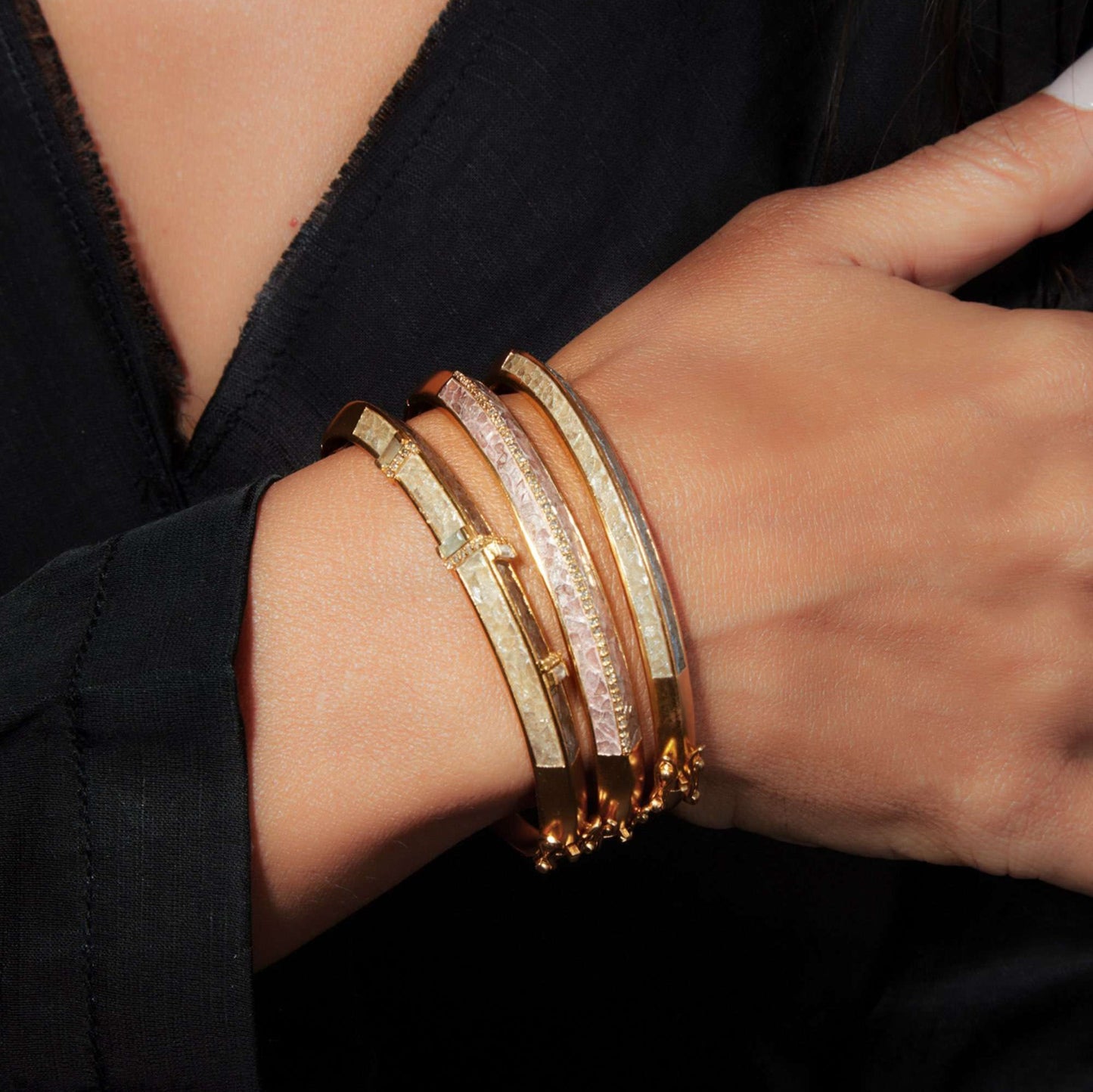 Geluk Gold Vermeil Bangle Bracelet