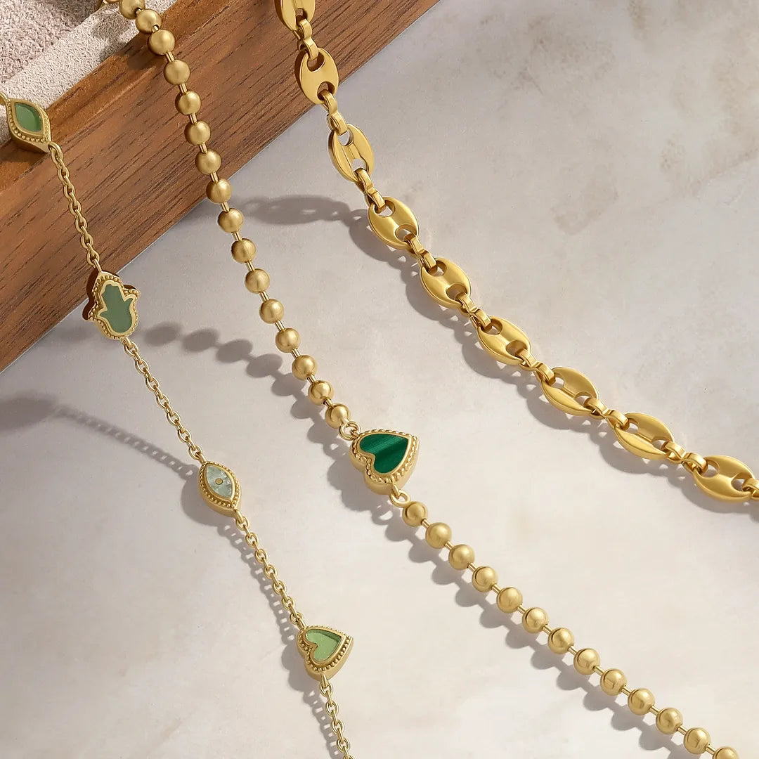 Blessed Peaceful Malachite Heart Bracelet — Calming Gem