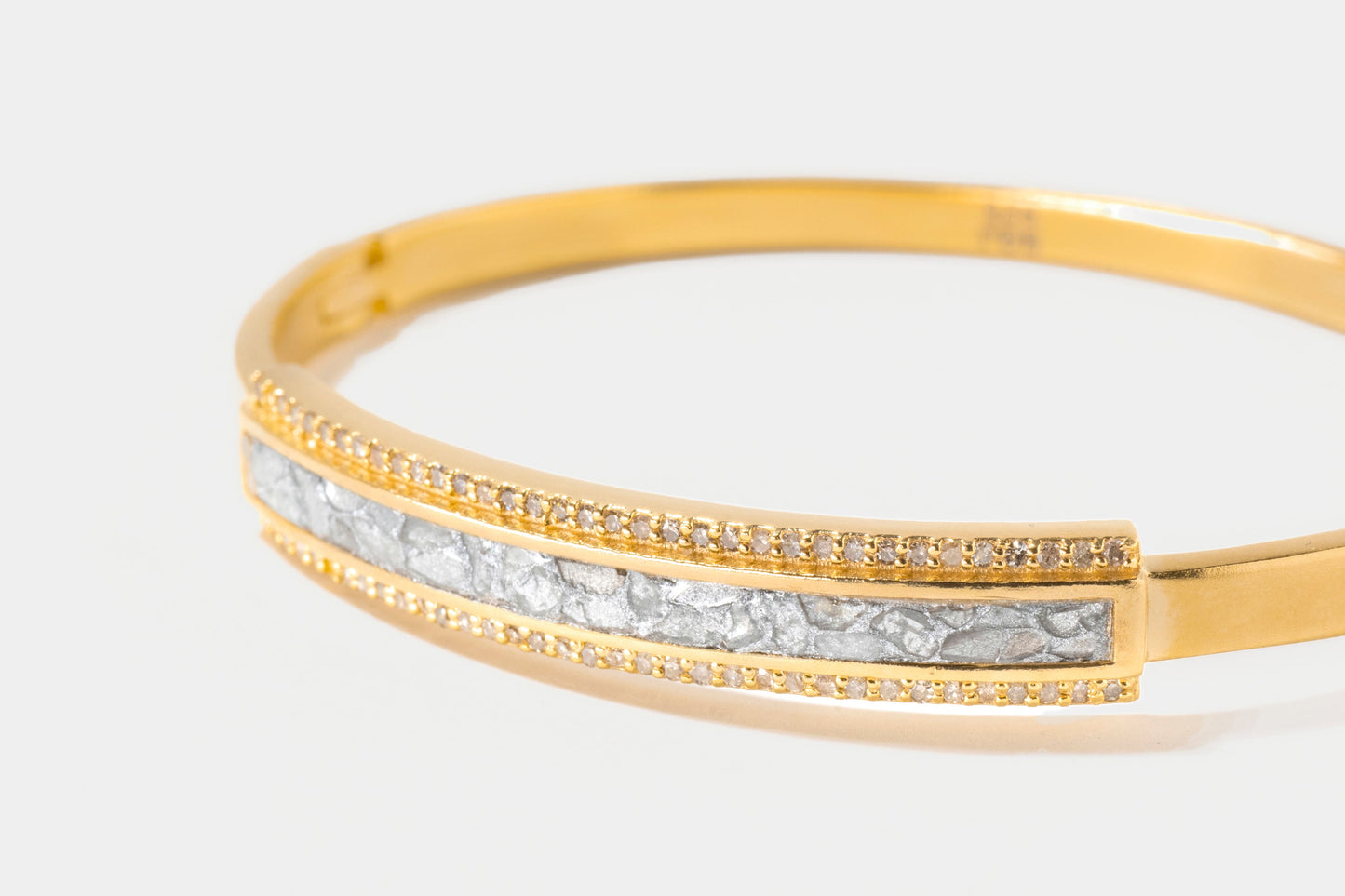 Hapur Pavé Diamond Gold Vermeil Bangle Bracelet