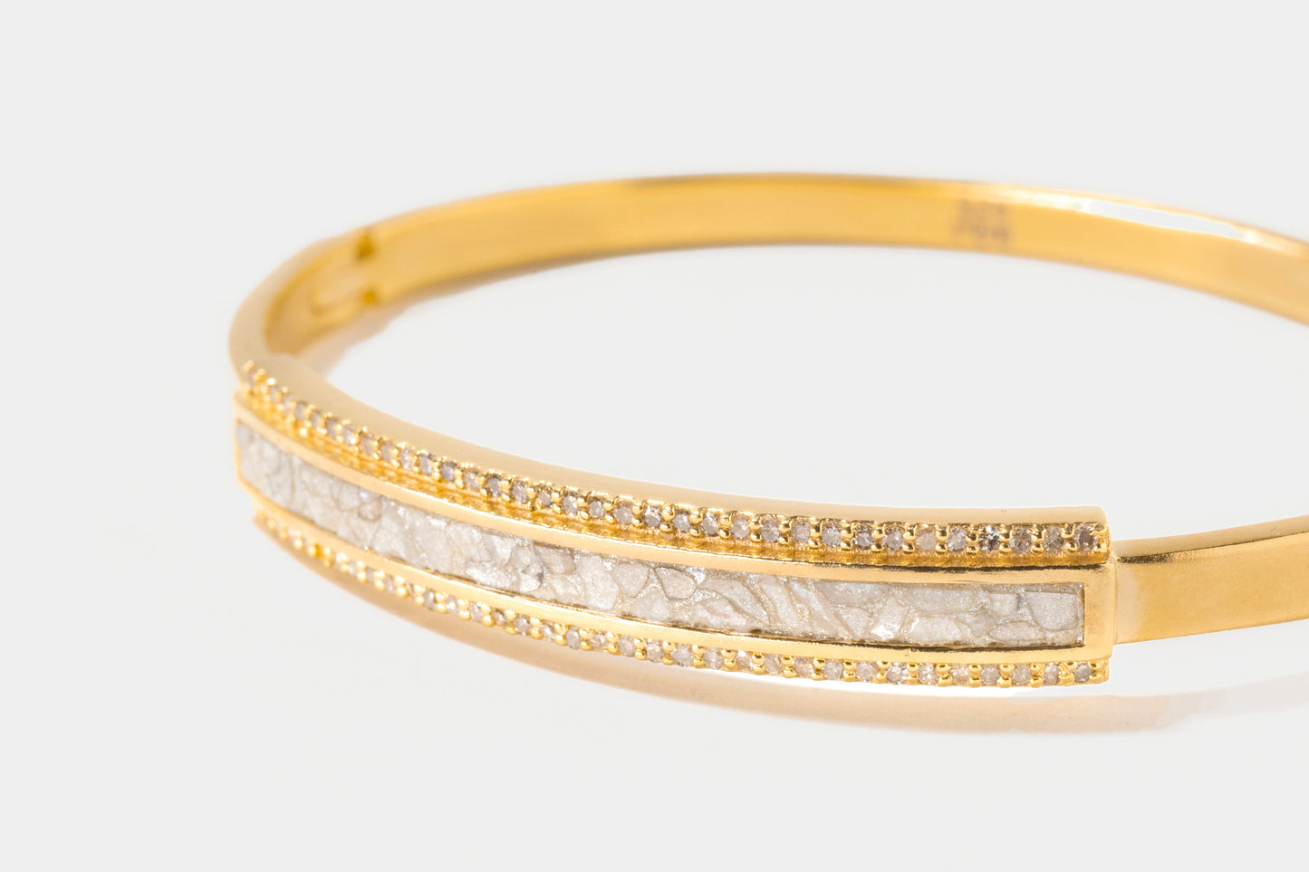 Hapur Pavé Diamond Gold Vermeil Bangle Bracelet