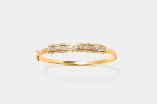 Hapur Pavé Diamond Gold Vermeil Bangle Bracelet