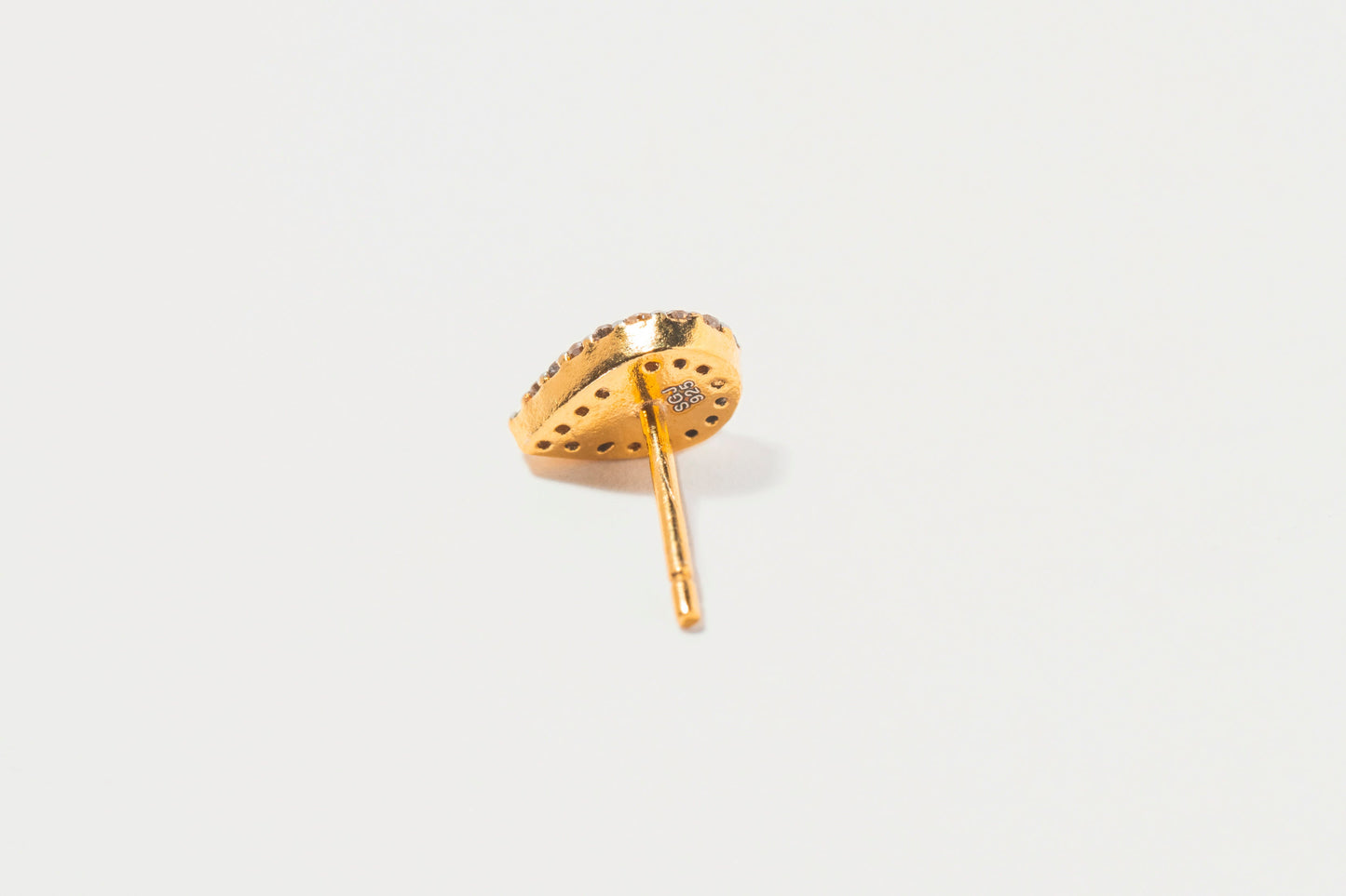 Irving Gold Vermeil Stud Earrings with Raw Diamonds