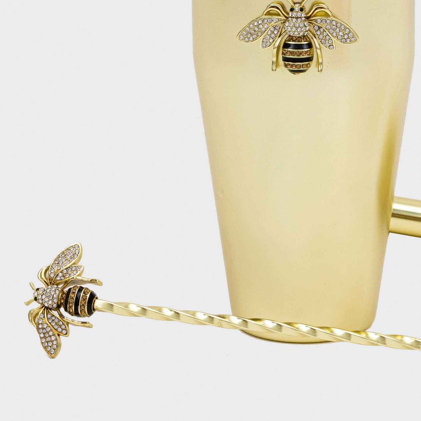 Luxury Stripey Bee Cocktail Shaker & Bar Tool Gift Set