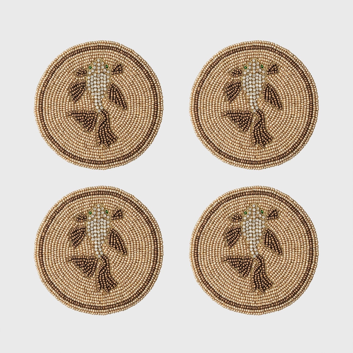 Set of four coasters arranged together