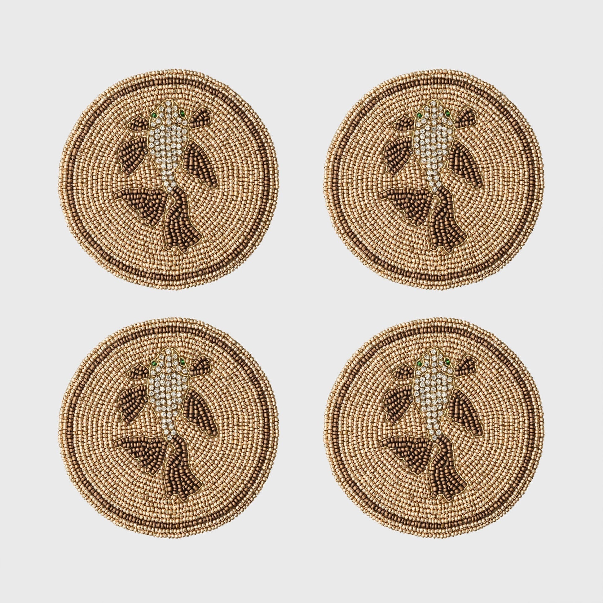 Set of four coasters arranged together