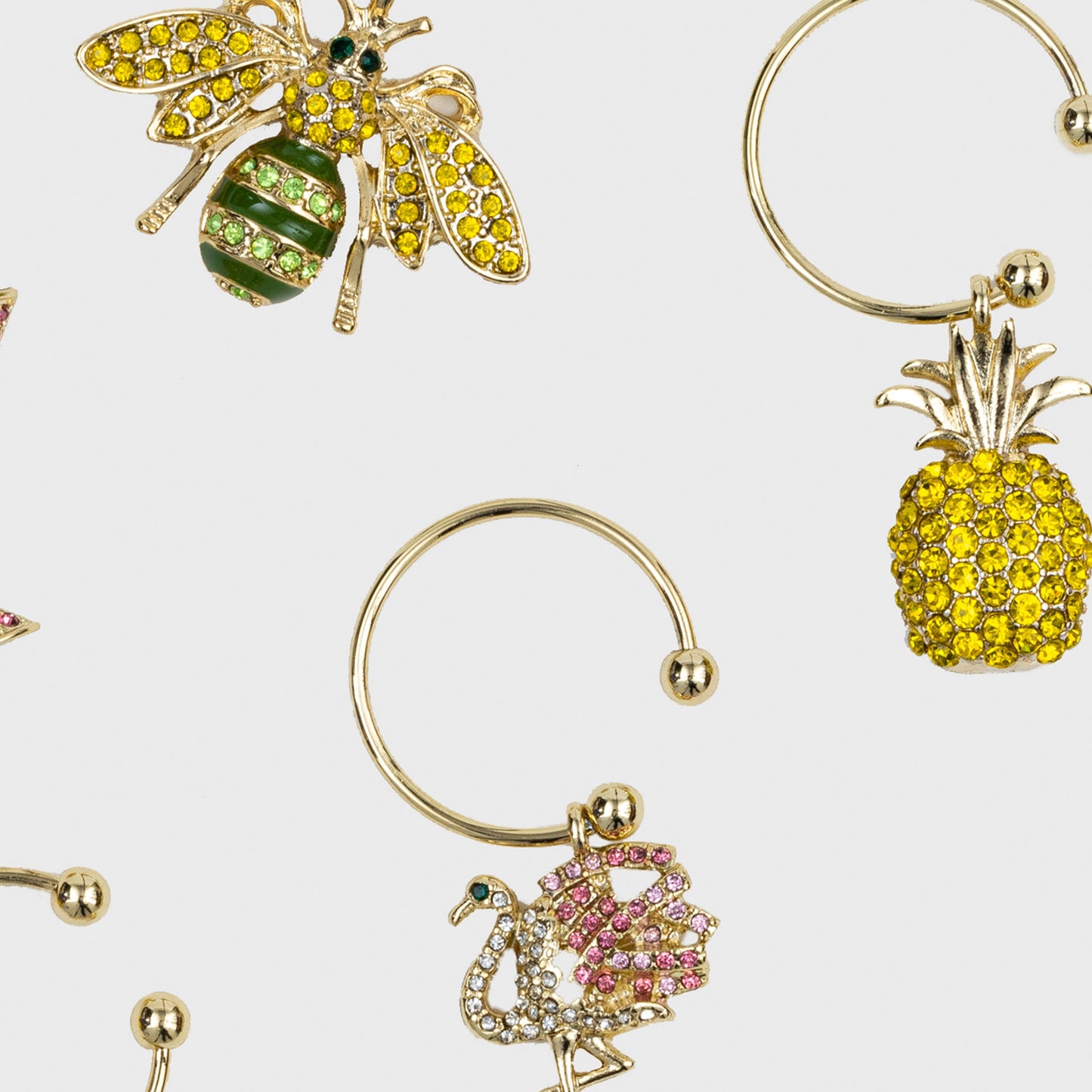Tropical wine charms