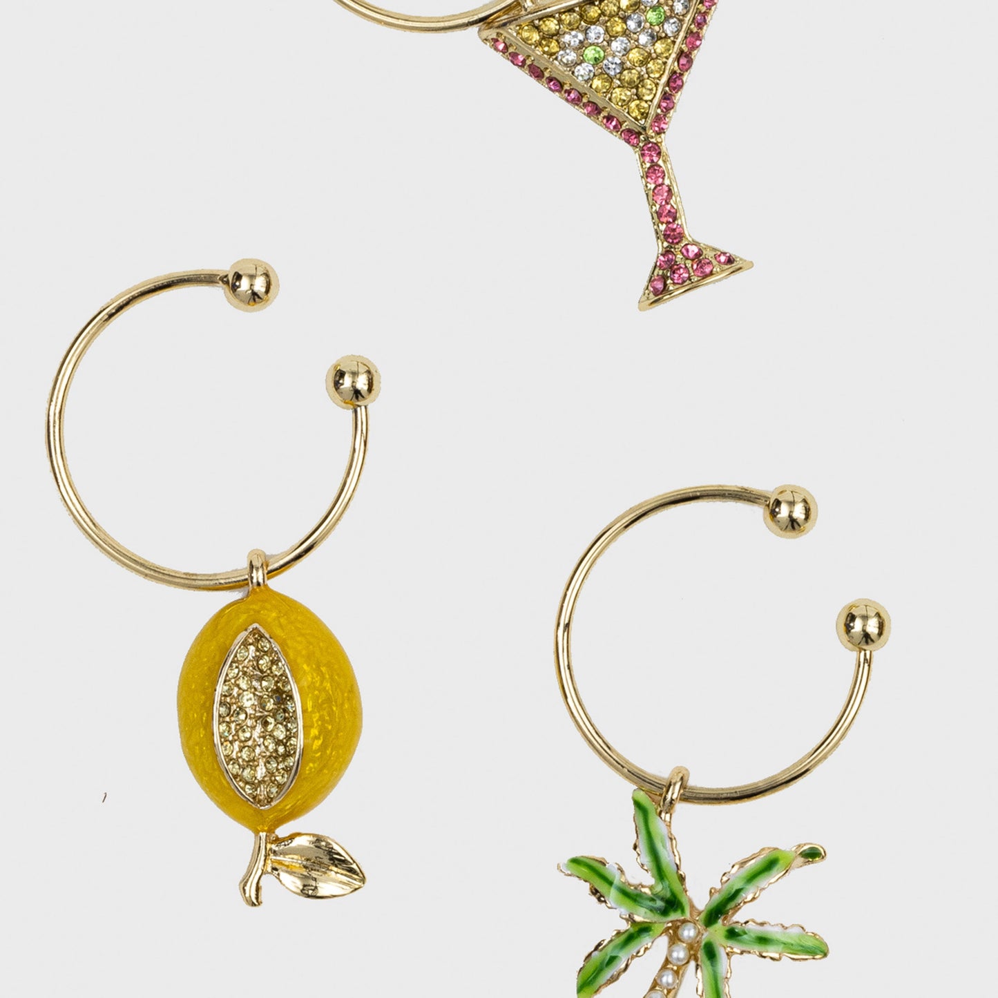 Tropical wine charms