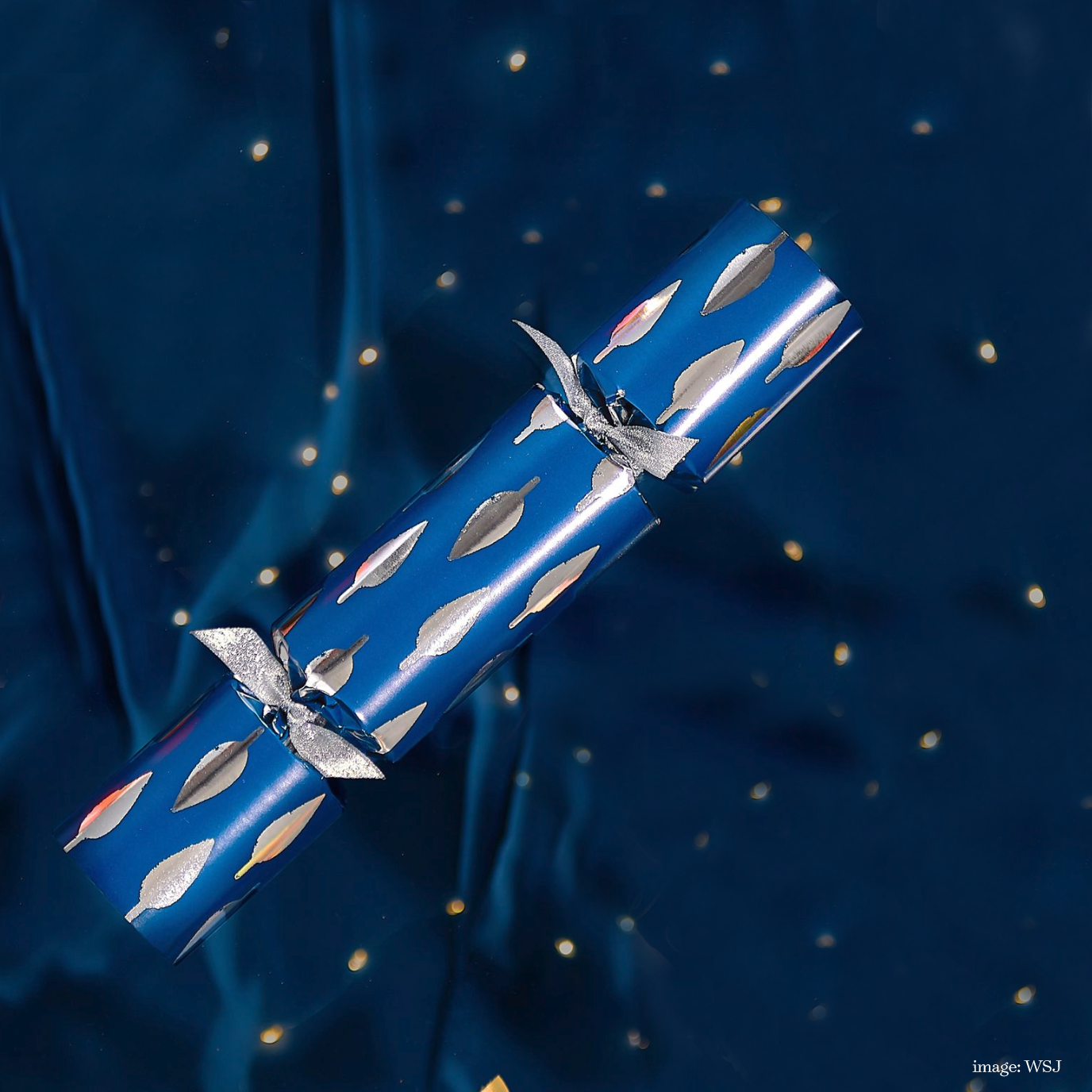 Navy Luxury Celebration Crackers Silver Party Favors Gift Set of Six Luxe