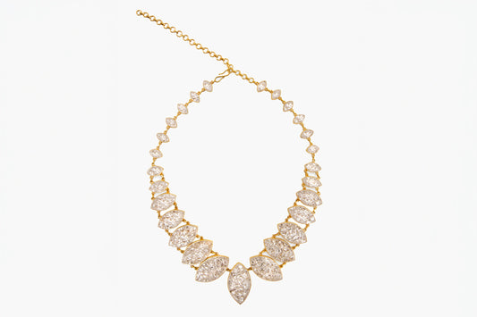 Jodhpur 18k Gold Vermeil Necklace with Diamond Accents