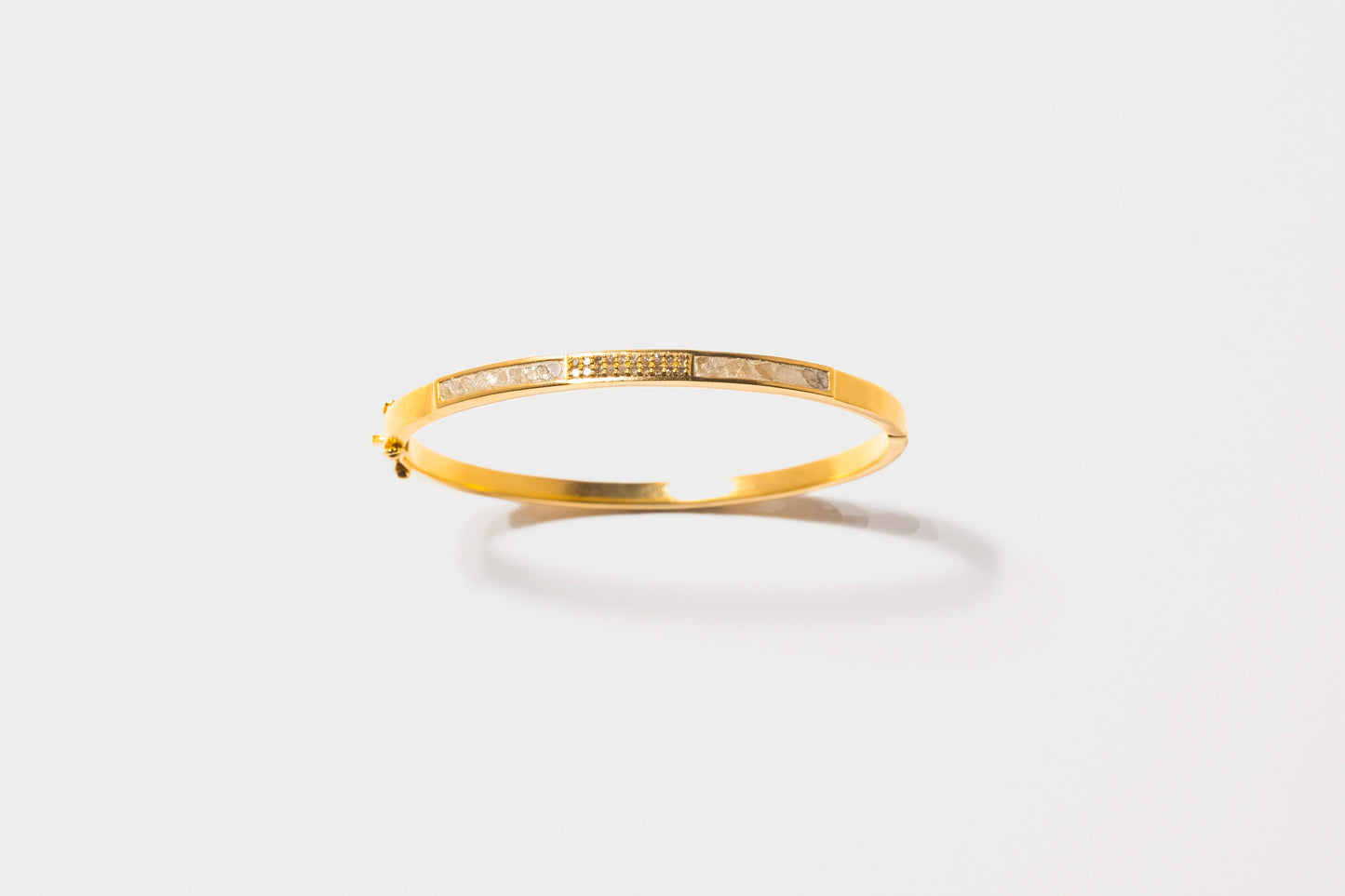 Kangra Gold Vermeil Bangle Bracelet with Diamonds