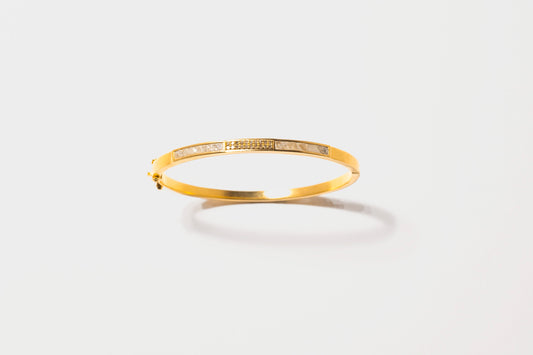 Kangra Gold Vermeil Bangle Bracelet with Diamonds
