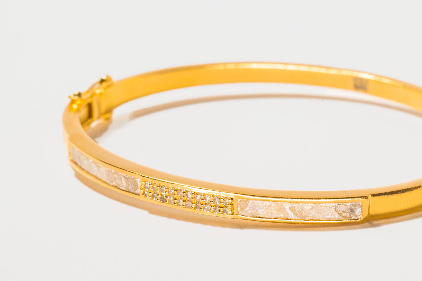 Kangra Gold Vermeil Bangle Bracelet with Diamonds
