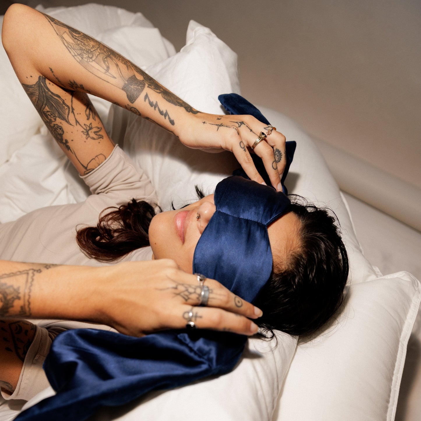 Nodpod SILK Weighted Eye Mask, Mulberry Silk, Strap-Free Comfort