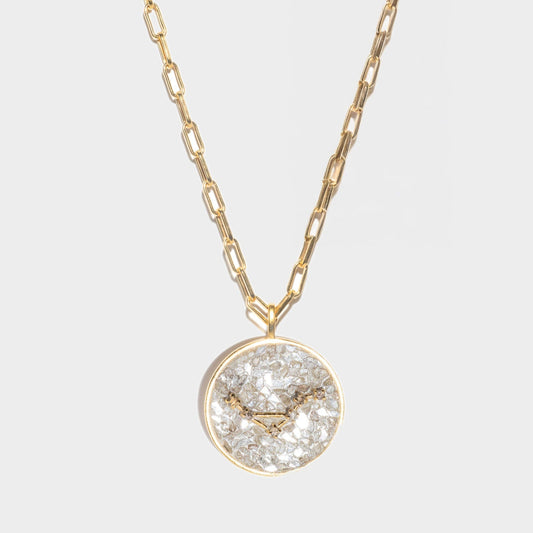 Libra Gold Vermeil Pendant Necklace with Diamonds
