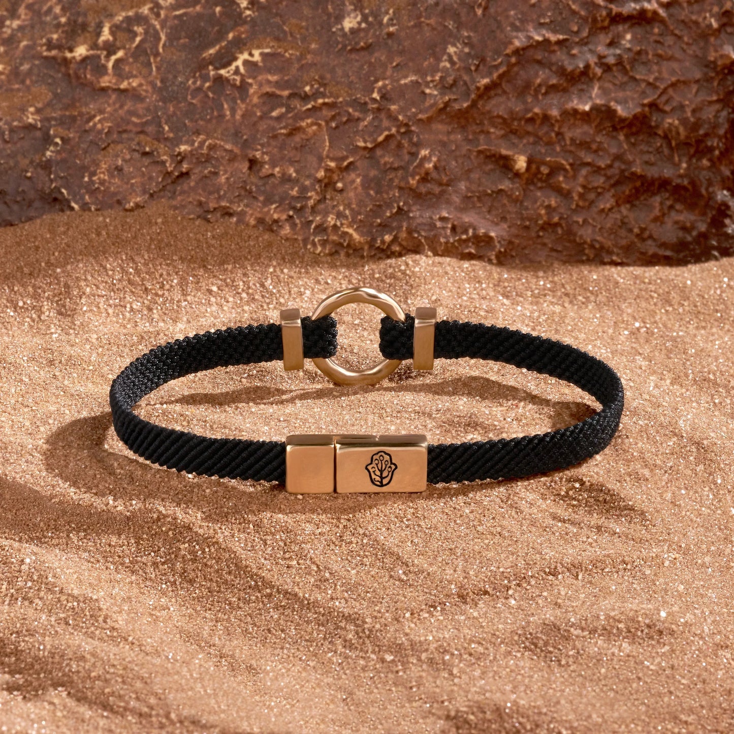 Zen Living — Karma Circle Men's Black String Bracelet