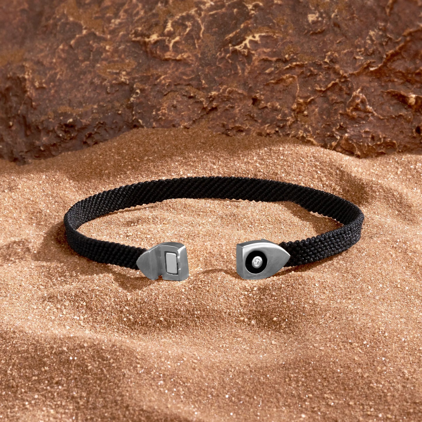 Opulent Security — Men's Evil Eye Black String Bracelet