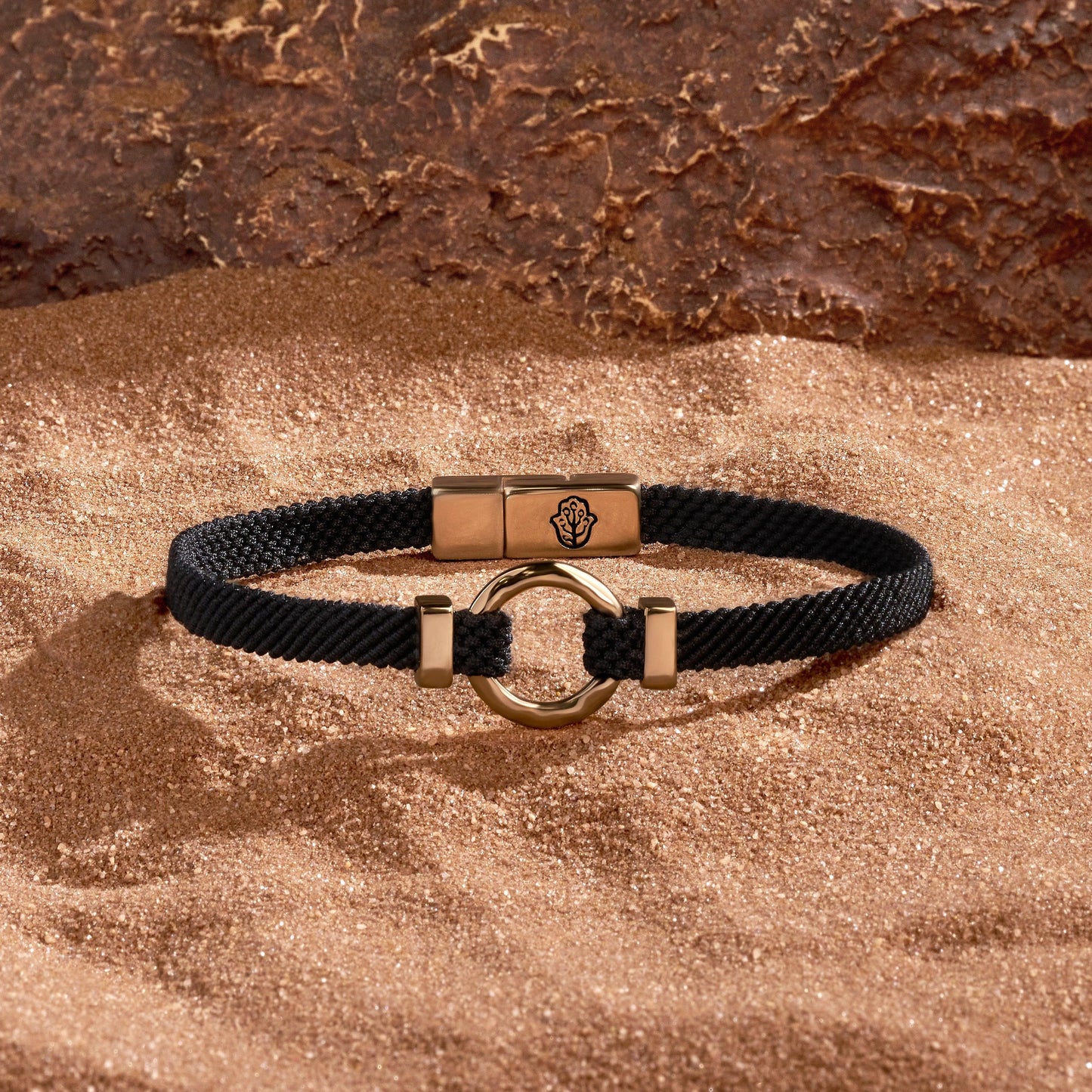 Zen Living — Karma Circle Men's Black String Bracelet