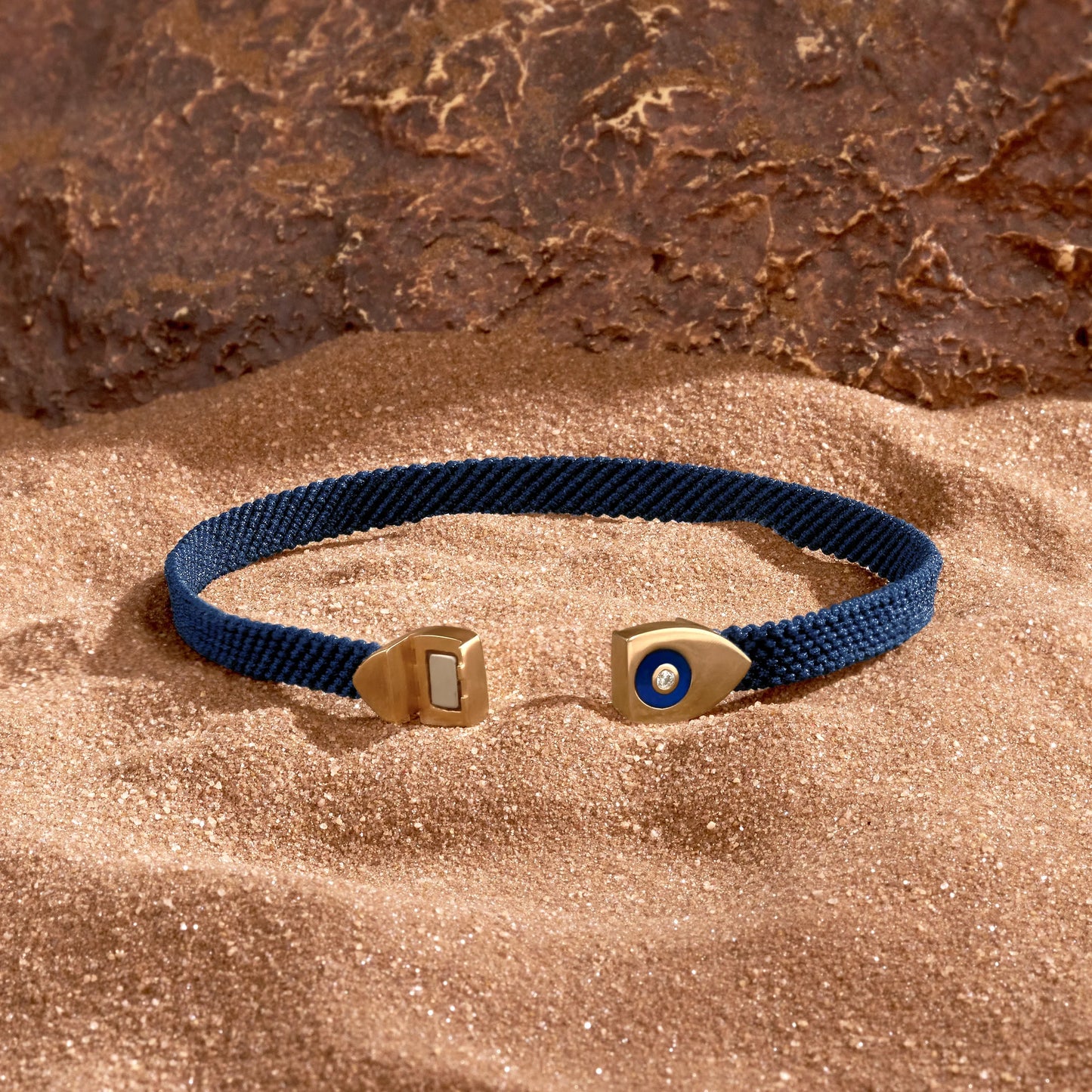Mens Forward Vision Evil Eye Blue String Bracelet for Protection