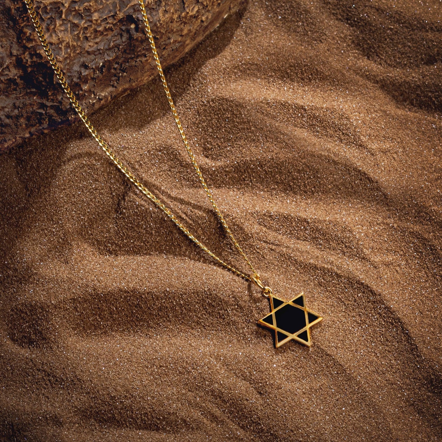 Grounded in Hope — Black Onyx Star of David Necklace