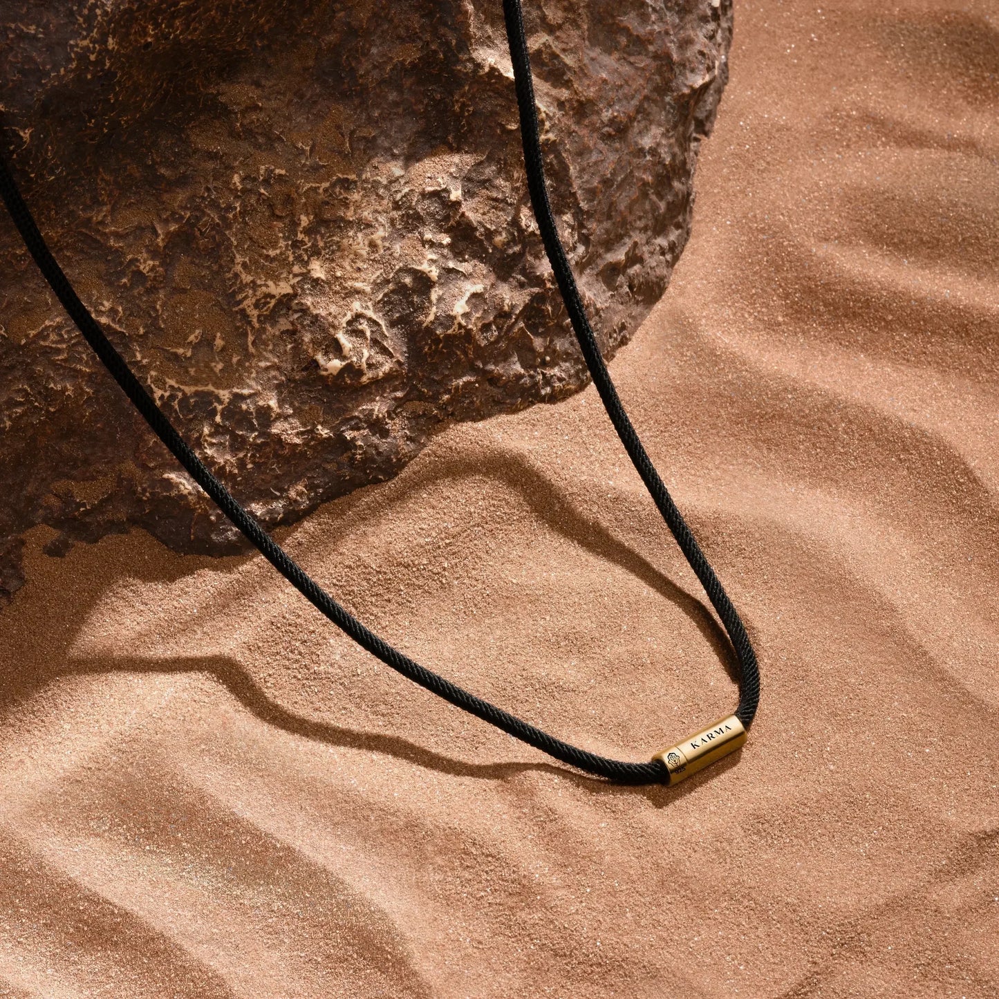 Soulful Exploration — Onyx Karma Circle Black String Necklace