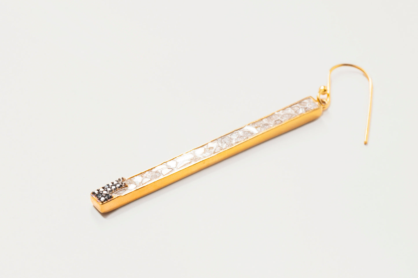 Madeline Gold Vermeil Earrings with Raw Diamonds