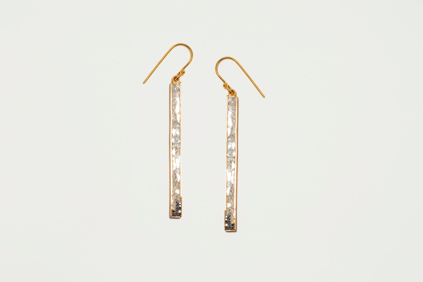 Madeline Gold Vermeil Earrings with Raw Diamonds