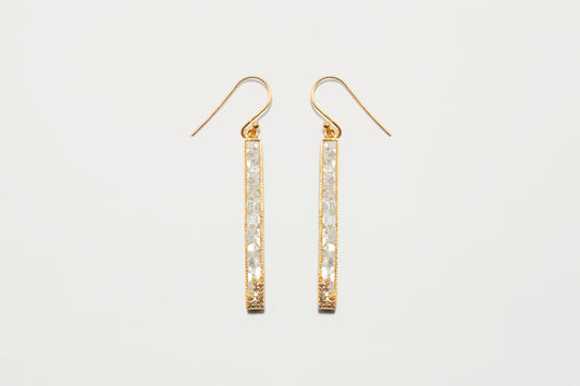 Madeline Gold Vermeil Earrings with Raw Diamonds