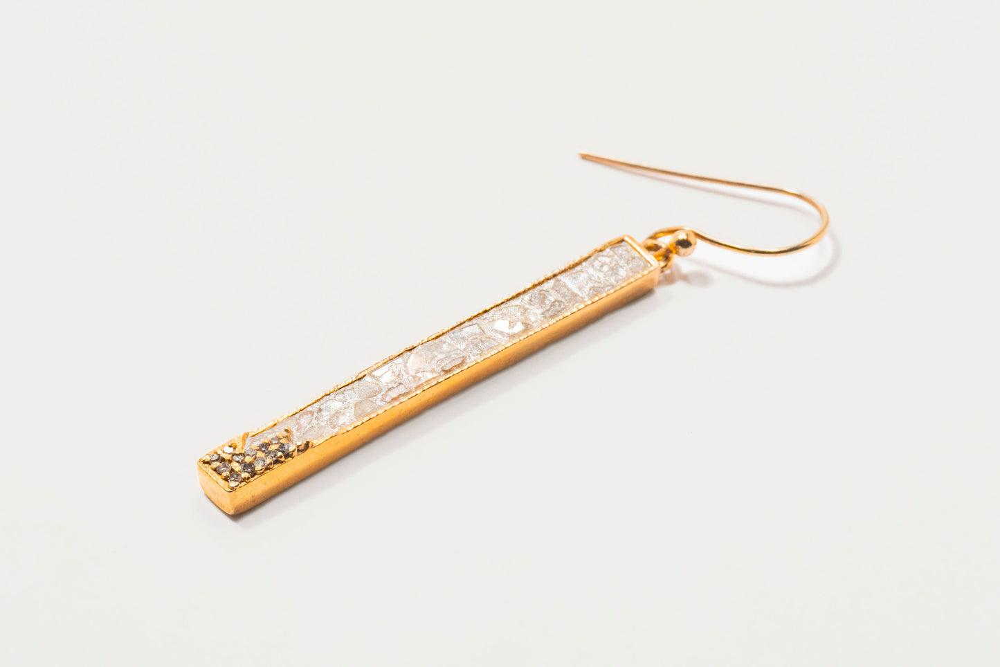 Madeline Gold Vermeil Earrings with Raw Diamonds