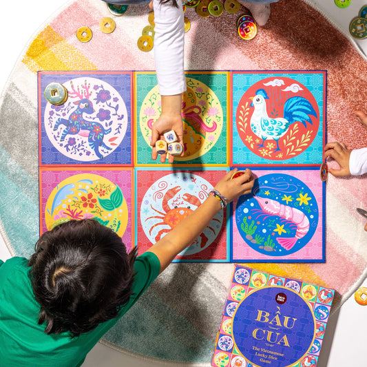 Bầu Cua Vietnamese Lucky Dice Game Family Tradition Gift Set