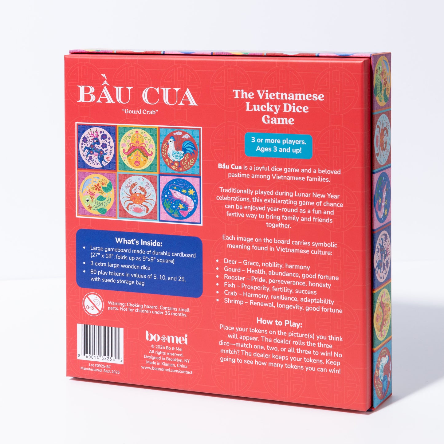 Bầu Cua Vietnamese Lucky Dice Game Family Tradition Gift Set