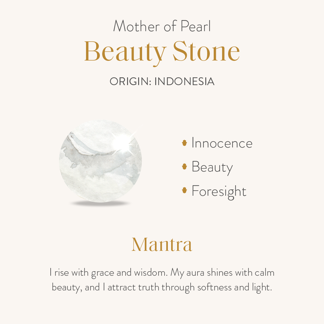 Intuitive Beauty Mother of Pearl Engravable Charm — 18K Gold-Plated