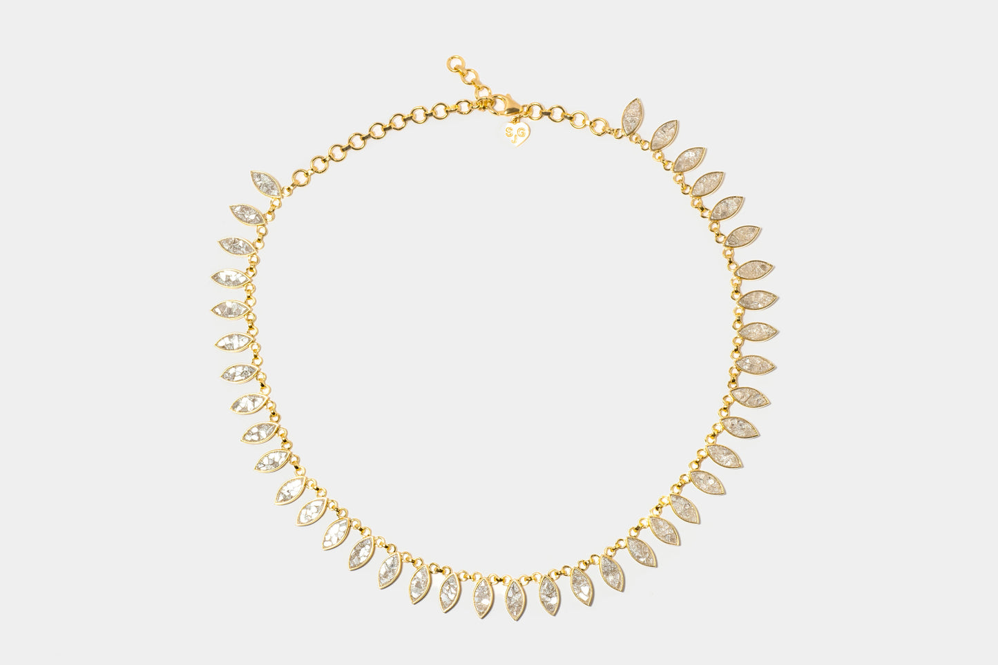 Nayika Gold Vermeil Necklace with Raw Diamond Detail