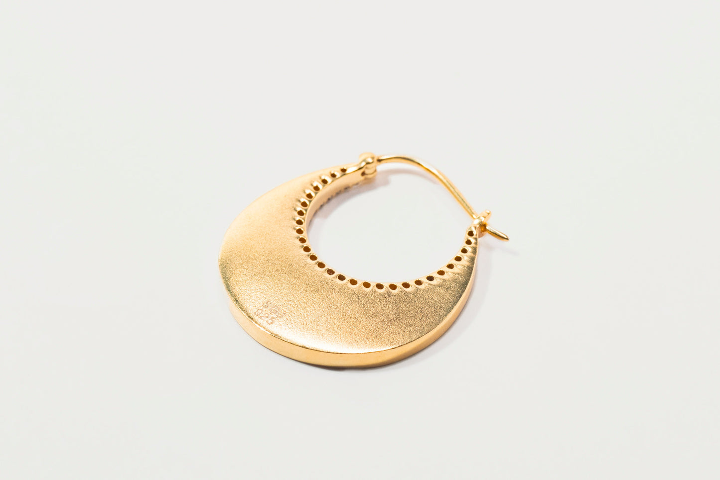 Nin Gold Vermeil Hoop Earrings with Diamonds
