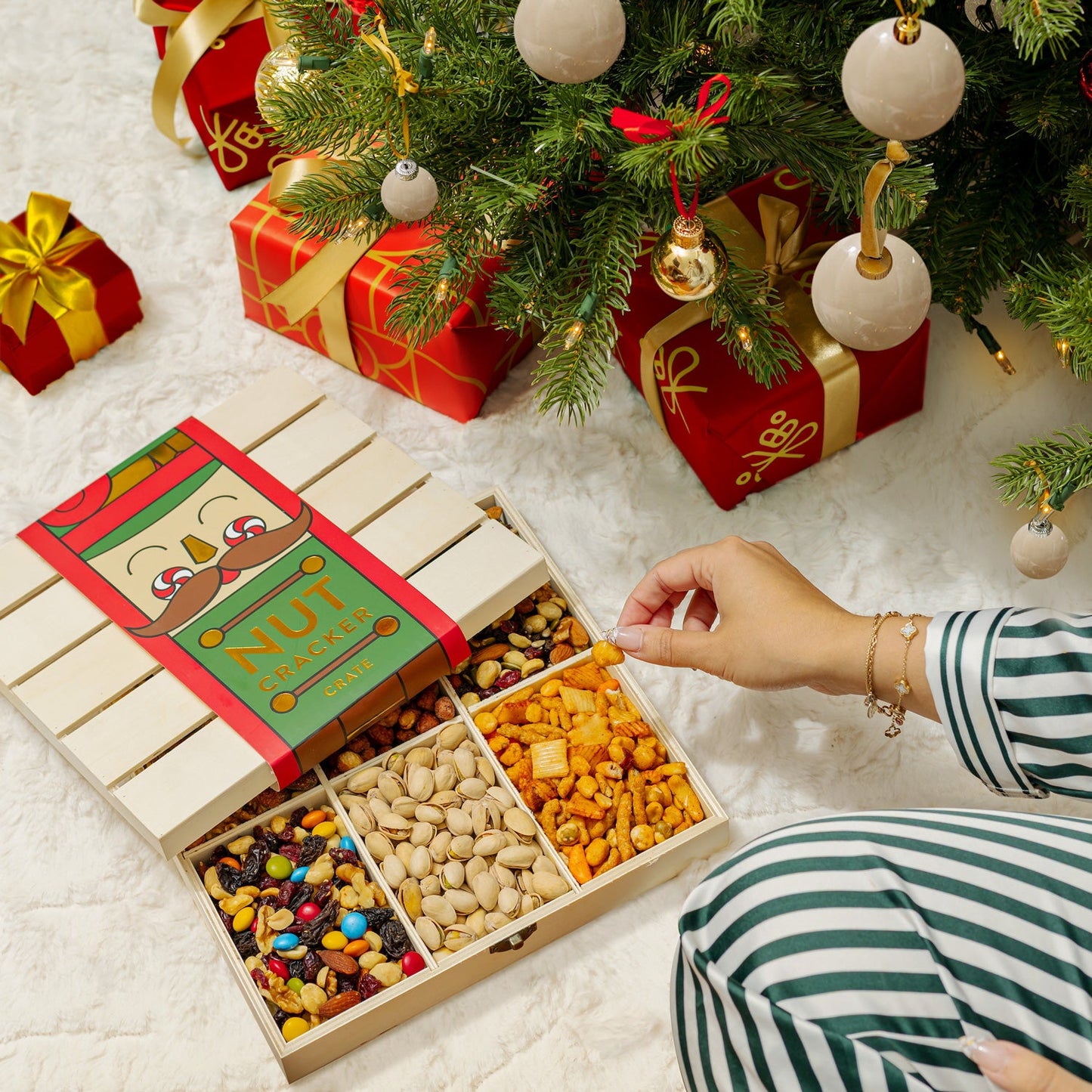 Nutcracker Gourmet Snack Crate – Holiday Gift Basket