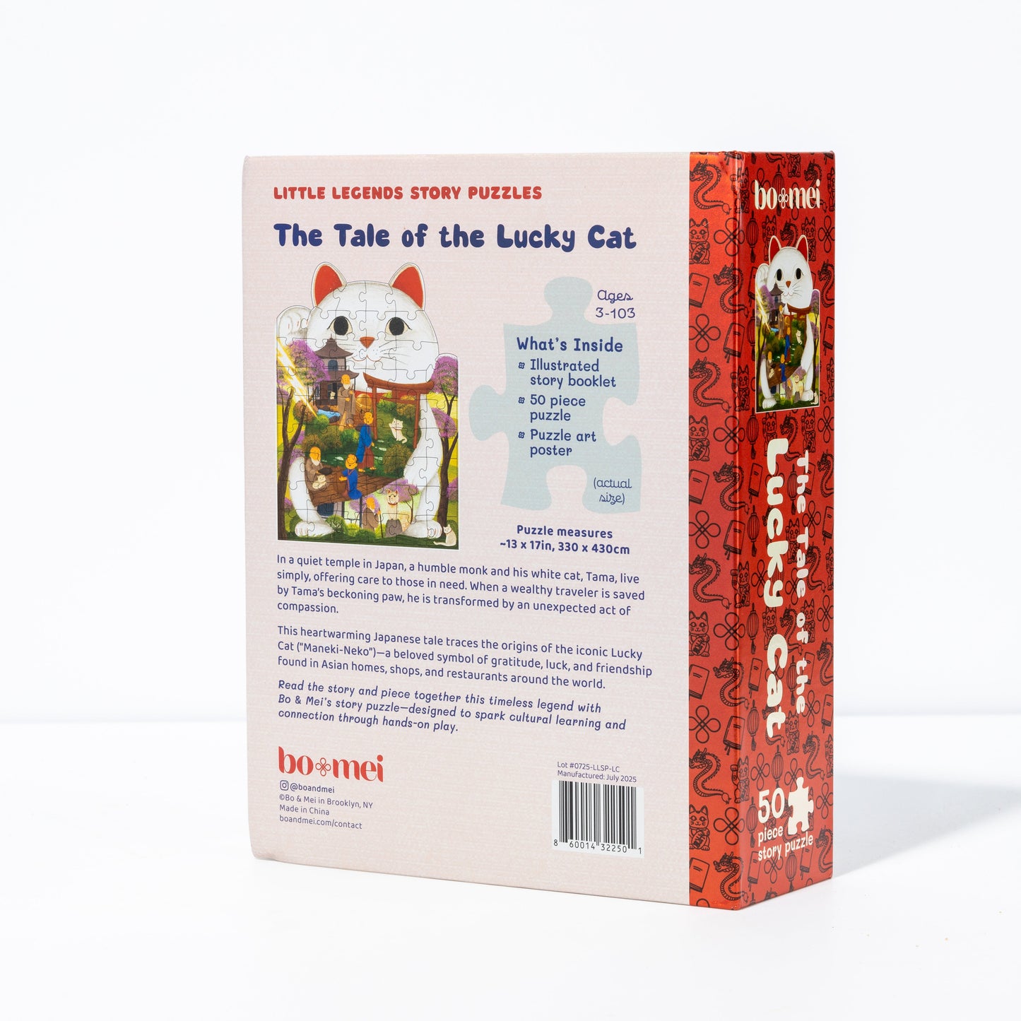 The Tale of the Lucky Cat Story Puzzle with Book and Poster