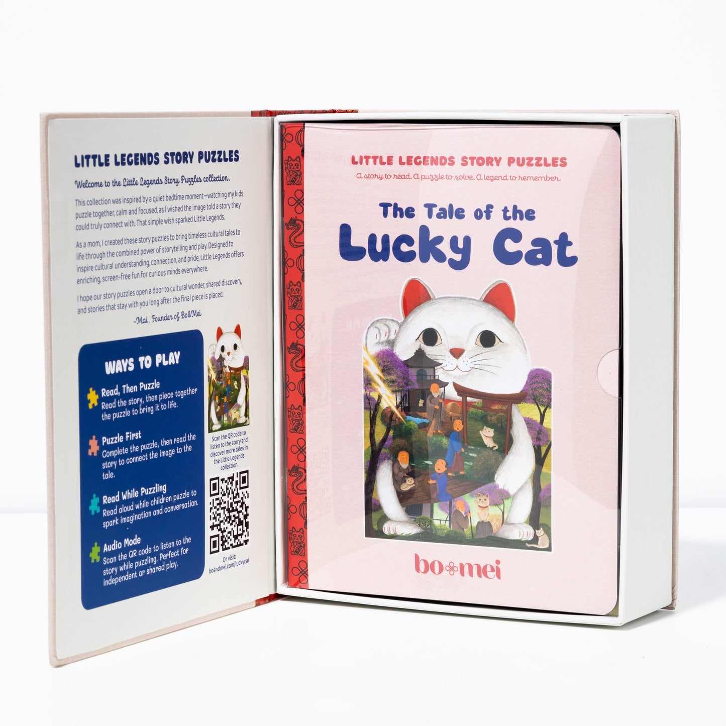 The Tale of the Lucky Cat Story Puzzle with Book and Poster
