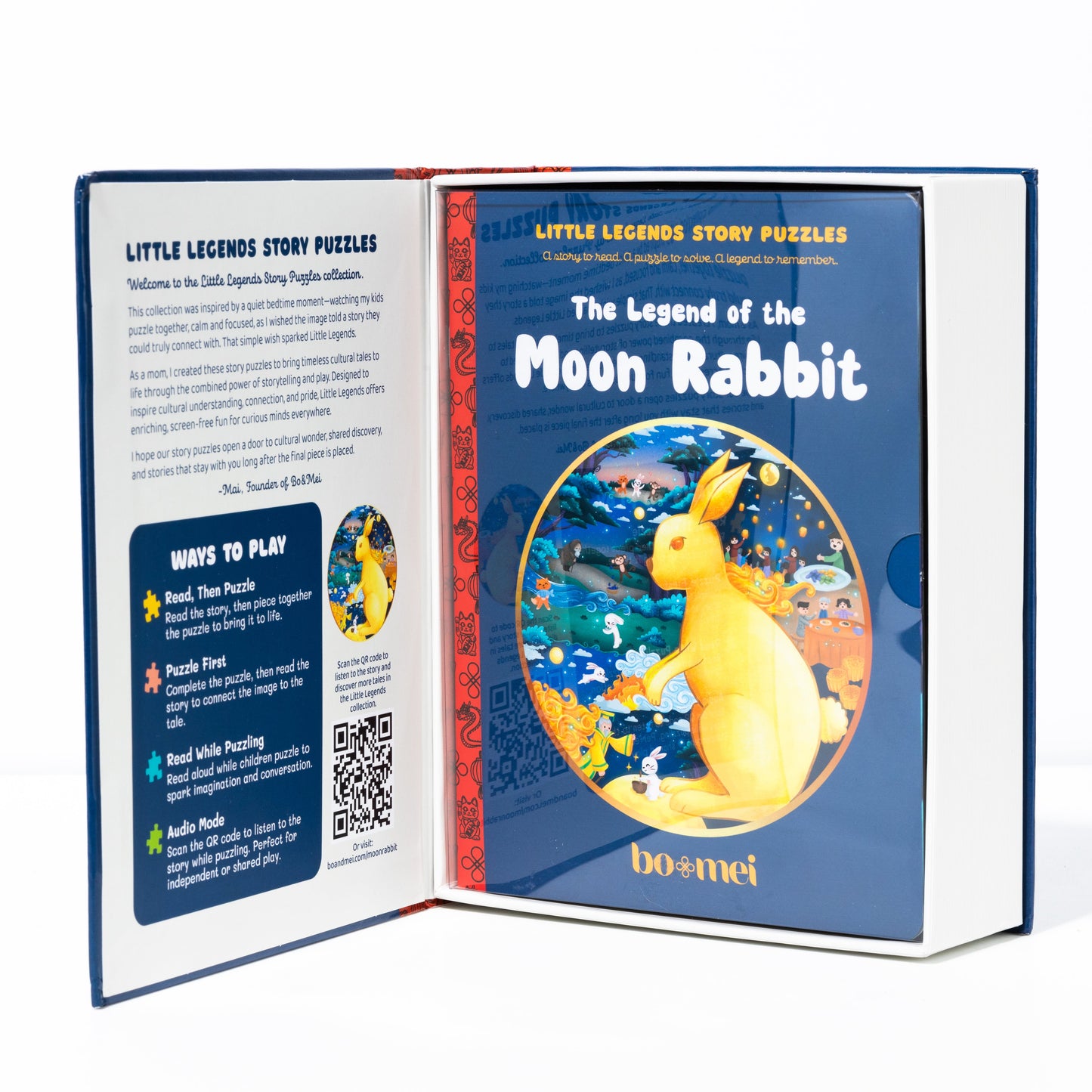 Legend of the Moon Rabbit Story Puzzle Book Gift Set